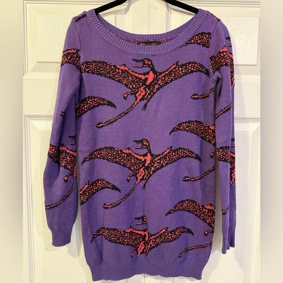 Betsey Johnson Dresses & Skirts - VTG Betsey Johnson Pterodactyl Sweater Dress